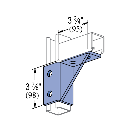 Unistrut P2344R & L - Wing Shape Fitting