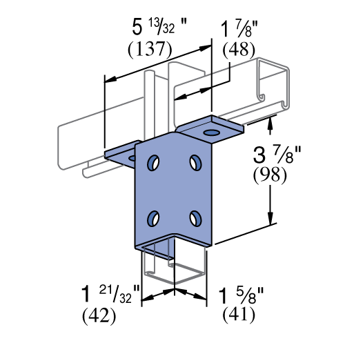 Unistrut P2346 - Wing Shape Fitting