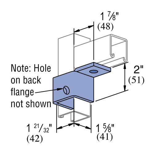 Unistrut P2472R & L - Wing Shape Fitting