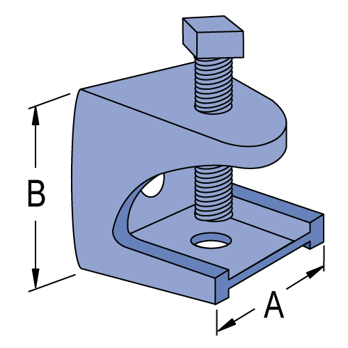 Unistrut P2894 - Beam Clamp for 1/4" Rod