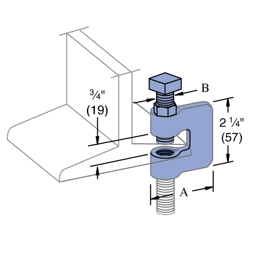 Unistrut P2895 - Beam Clamp for 3/8" Rod