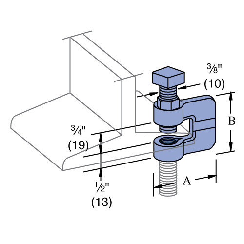 Unistrut P2896 - Beam Clamp for 3/8" Rod