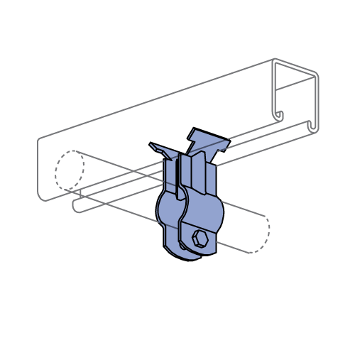 P3409 thru P3417 - Stand-Off Pipe Clamps (1-5/8" Series)