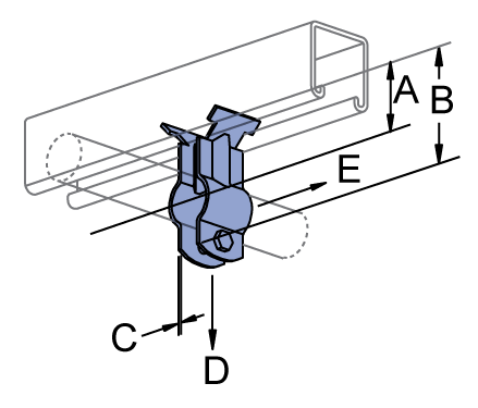 P3409 thru P3417 - Stand-Off Pipe Clamps (1-5/8" Series)