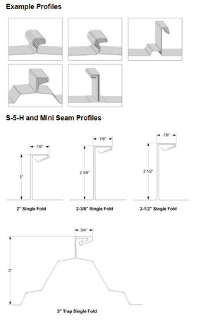 S-5! S-5-H Mini Attachment Clamps for Horizontal Seam Metal Roofs
