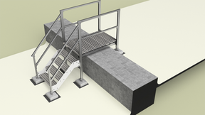 Unistrut Roof Stair Access Platform