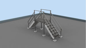 UNISTRUT Rooftop Crossover Stairs and Crossover Ramps