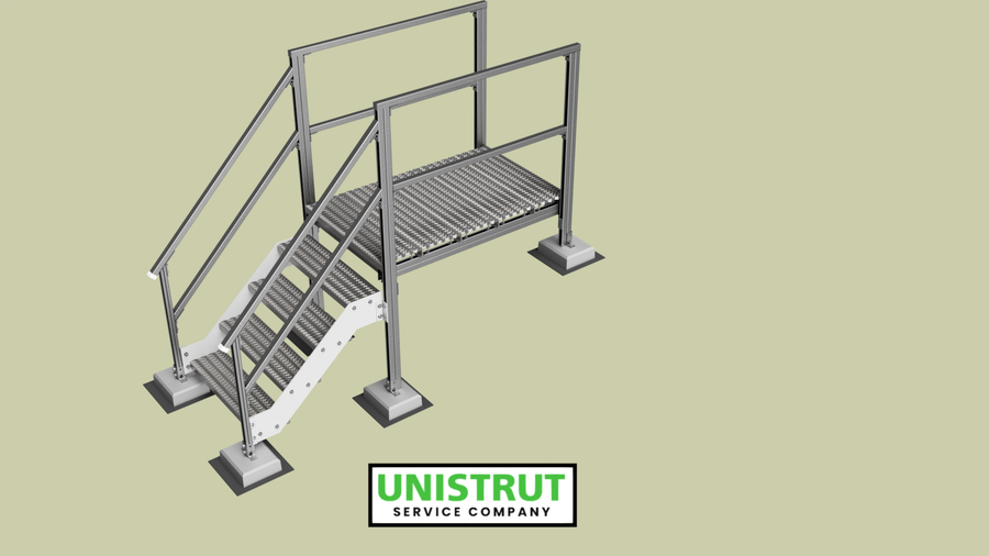 Unistrut Roof Stair Access Platform