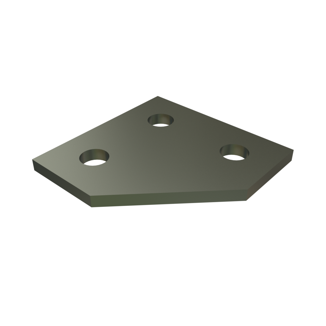 Unistrut P1334 - 3 Hole, Flat Plate Fitting