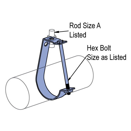 Unistrut J1280 - J-Hanger (1-5/8" Series) - 8" Pipe Size