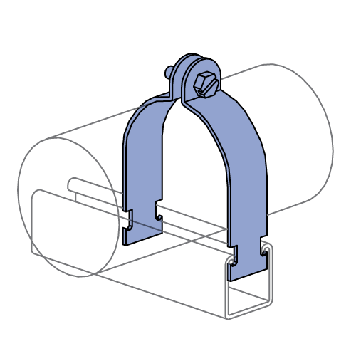 140011 - CLAMP RING, 22 1/2, Plated Steel, with Horizontal Lugs