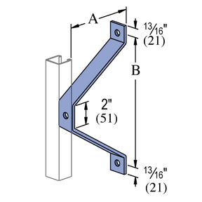 P1204 - Wall Ladder Bracket (1-5/8" Series) - 2-3/8" Depth