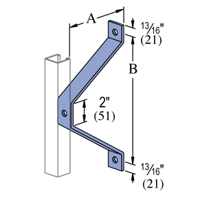 Unistrut Ladder Rack Brackets Unistrut P1205 - WALL LADDER BRACKET (1-5/8