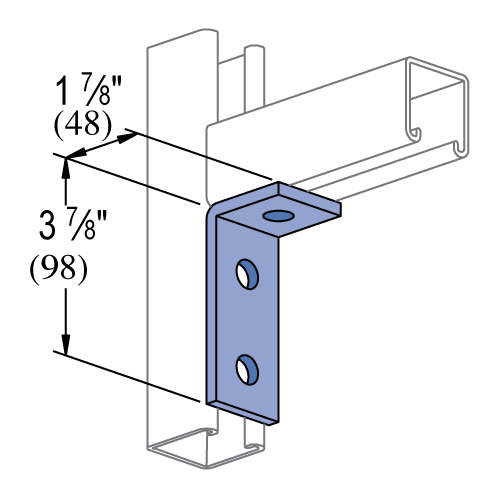 Unistrut P1346 - 3 Hole, 90° Fitting