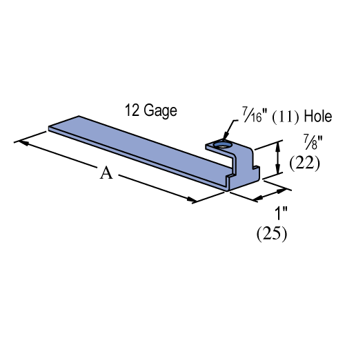 Unistrut P1658A - 12" - BEAM CLAMP (1-5/8" SERIES)