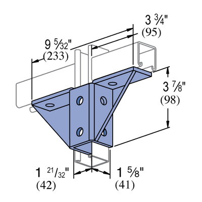 Unistrut P2348 - Wing Shape Fitting
