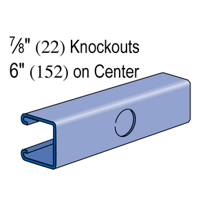 P3000KO - 1-5/8" x 1-3/8", 12 Gauge; Knock Outs