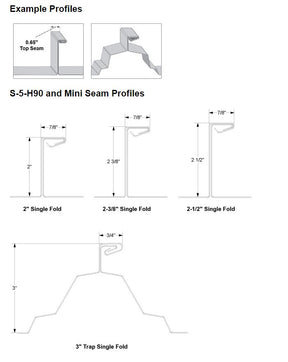 S-5! S-5-H90 Mini Attachment Clamps for Horizontal Seam Metal Roofs
