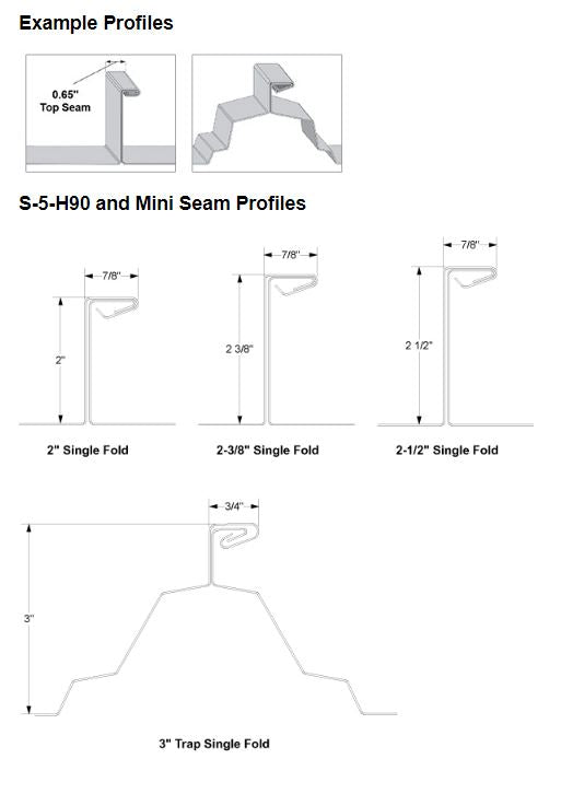 S-5! S-5-H90 Attachment Clamps for Horizontal Seam Metal Roofs