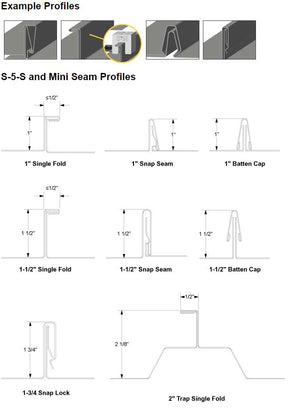 S-5! S-5-S Mini Metal Roof Attachment Clamps for Snap Seam Profiles