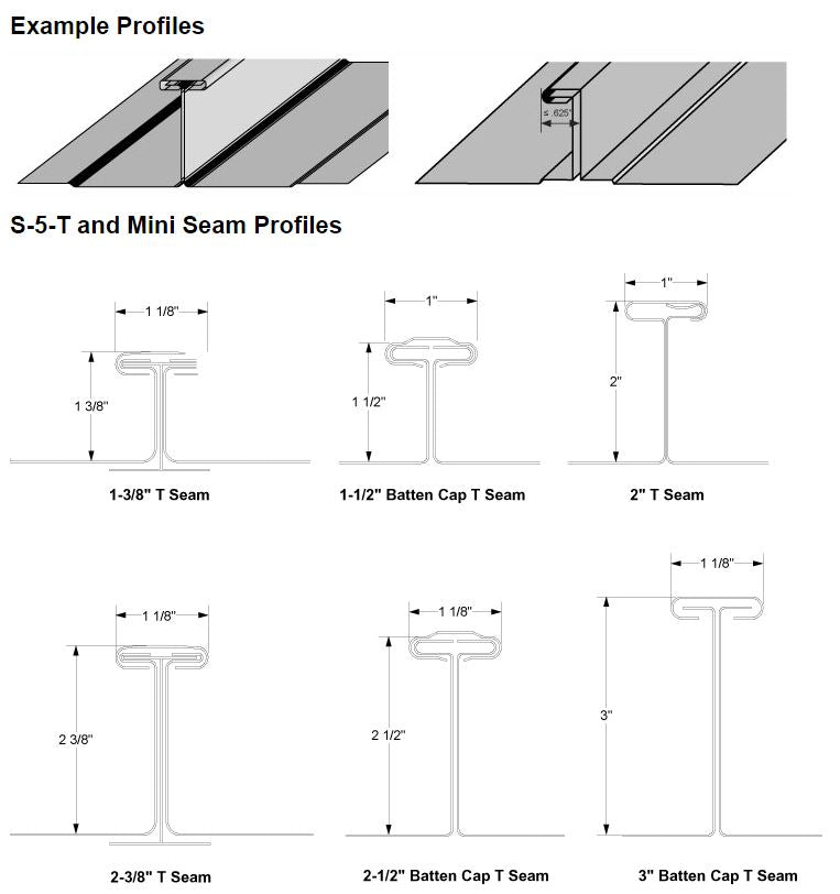 S-5! S-5-T Mini Attachment Clamps For T-Profile Metal Roofs