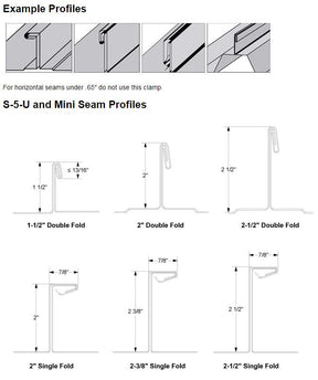 S-5! S-5-U Universal Metal Roof Attachment Clamps