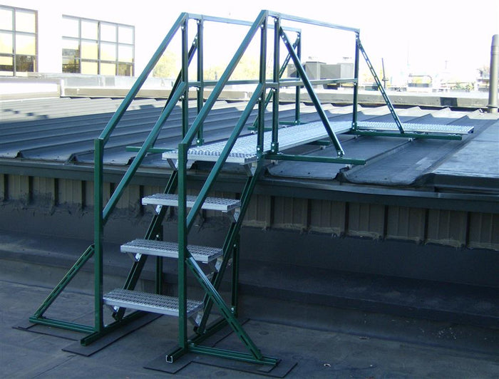 ROOFTOP WALKWAYS, WORK PLATFORMS, AND CROSSOVER PLATFORM SYSTEMS